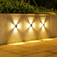 thumbnail image 3 of Luz De Cerca Solar Led Lámpara decorativa de jardín ligero 600mAh Cube Porch Patio Garden Decor (Warm 12LED), 3 of 5