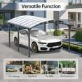 thumbnail image 2 of JINSEED 12 x 16 ft Metal Carport with Polycarbonate Panel, Heavy Duty Metal Carport Canopy, Metal Garage Shelter for Car, Truck and Boat, Gray, 2 of 7