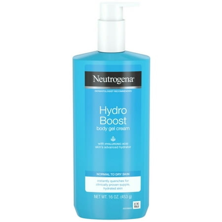 Neutrogena Hydro Boost Hydrating Body Gel Cream with Hyaluronic Acid, Non-Greasy and Fast Absorbing Cream for N (Pack of 6)