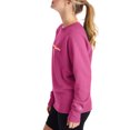 thumbnail image 2 of Champion Womens Powerblend Fleece Boyfriend Crew, XL, Peony Parade Pink, 2 of 5