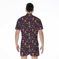 thumbnail image 2 of Mardi Gras Party Pattern Short Sleeve Men'S Rompers, Mardi Gras Casual Summer Jumpsuits Outfit, 2 of 4