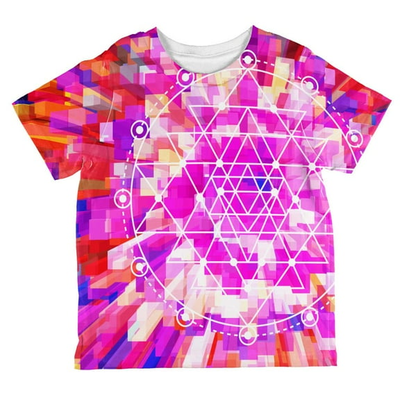 Sri Yantra Sacred Geometry All Over Toddler T Shirt Multi 6T
