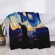 thumbnail image 3 of Fotbe Cat Under Starry Skies Manta de Franela con Estampado, Manta Ultrasuave para Cama, Sofá, Auto, Hipoalergénica y Antibolitas-40"x30", 3 of 6