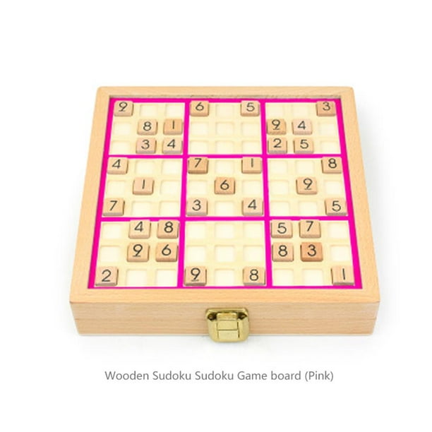 Juego De Ajedrez Sudoku Con Cajón De Madera, Juego De Mesa Educativo De Entrenamiento De Pensamiento Lógico Para Niños Y Adultos Monstrate HA024474-01
