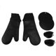 thumbnail image 1 of Juego de manoplas y agarraderas de silicona para horno YONGSHENG Negro, 1 of 5