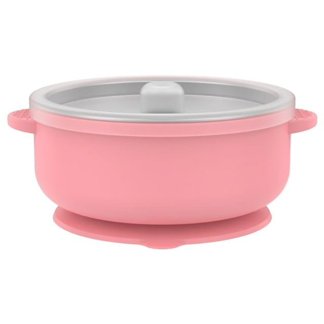 Stainless Steel Baby Bowls with Suction, 2-in-1 Toddler Feeding Set SUS304 Non-Toxic | Unbreakable & Anti-Scald | Super Strong Suction Base | Dishwasher Safe | Perfect Baby Gift