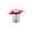 Red, variant on Stainless Steel Tea Infuser with Silicone Lid and Fine Mesh Filter for Loose Leaf Tea and Herbal Brewing