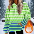 thumbnail image 2 of Under 10 dollars! Womens Hoodies Fall Fashion Retro Sweatshirts Long Sleeve Striped Pullover with Kangaroo Pockets, 2 of 5