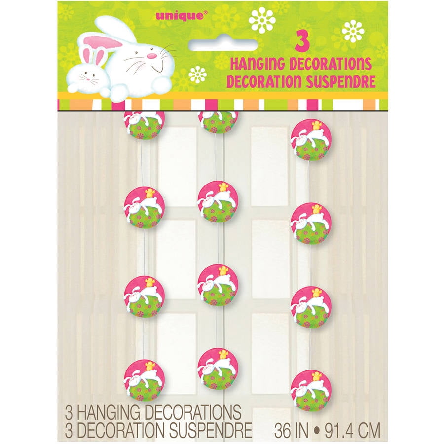36 Hanging Bunny Pals Easter Decorations 3 Count Walmart Com
