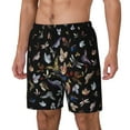 thumbnail image 2 of Haiem Butterfly1 Mens Swim Trunks with Compression Liner 2 in 1 Swimming Shorts Stretch Swimwear Quick Dry,Board Shorts-Small, 2 of 9