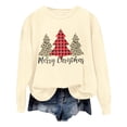 thumbnail image 4 of WEAIXIMIUNG Chandails en Molleton Grande Taille pour Femmes 3X Imprimé de Noël Décontracté à Manches Longues Pull Col Rond Sweat à Capuche, 4 of 4