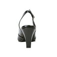 thumbnail image 4 of PEERAGE Daphne Women Extra Wide Width Peep Toe Pleated Upper Slingback with Buckle BLACK 7.5, 4 of 6