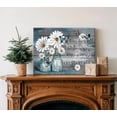 thumbnail image 2 of Daisy Canvas Wall Art Butterfly Wall Decor Inspirational Poster Print Flower Picture Painting Still Life Suitable for Country Farmhouse Bedroom Bathroom Rustic Wall Decoration, 2 of 6