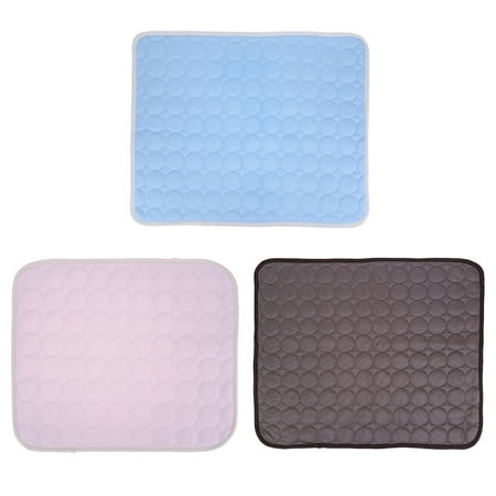 Eisoary Summer Pet Dog Cat Self Cooling Mat Heat Relief Mesh Bed Sleeping Cushion Pad Pink M