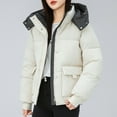 thumbnail image 3 of Hvyesh Womens Winter Puffer Jacket Warm Quilted Hooded Jackets Comfy Stand Collar Zip Up Padded Coat Thermal Outdoor Coat with Pockets, 3 of 6