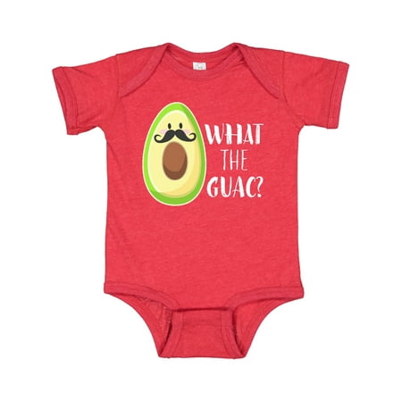 

Inktastic What the Guac Avocado with Mustache Gift Baby Boy or Baby Girl Bodysuit