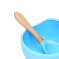 thumbnail image 4 of Tazón de succión de silicona de grado alimentici bebés y de bambú conjunto de alimentación para BPA sin lavavajillas microondas Hugo cuchara cuenco de silicona, 4 of 6