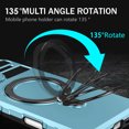 thumbnail image 3 of ELEHOLD For iPhone 16 Pro Max Magnetic Heavy Duty Shockproof Case Rugged Cover, with 360° Rotable Ring Stand, Lens All-Inclusive, Support Wireless Charging, Lightblue, 3 of 10