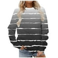 thumbnail image 2 of Zpanxa Essential Women's Solid Crewneck Sweatshirt, Basic Long Sleeve Pullover for a Versatile and Comfortable Wardrobe Staple Black B XXL, 2 of 4