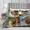 thumbnail image 5 of Custom Blanket with Photos Text, Personalized Blanket with Pictures Aniversary Gifts for Mom, Dad,Families,Boyfriend,Girlfriend,Kids, Christmas Blanket., 5 of 6