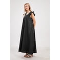 thumbnail image 4 of utcoco Womens Long Denim Dress Casual Loose Fit Ruffle Sleeveless V-Neck Jean Maxi Dresses for Women 2026, 4 of 4