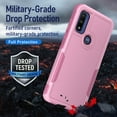 thumbnail image 2 of Xhy Moto G Power 2022 Case With Screen Protector Military Grade Full Body Double Layer Protection Shock and Drop Resistant TPU Durable Removable for Motorola Moto G Power 2022 Phone Case - Pink, 2 of 9