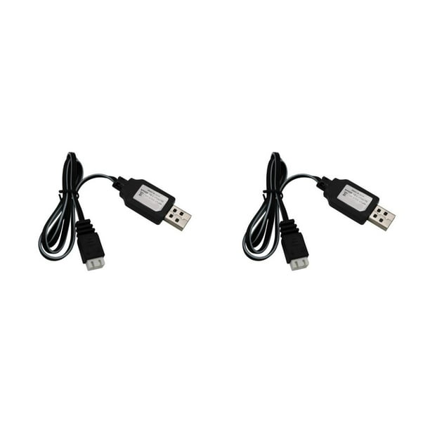 sweethay Cable de carga de ABS, reemplazo profesional, protección contra sobrecarga, juguete de agua, adaptador de carga USB, Negro 2piezas