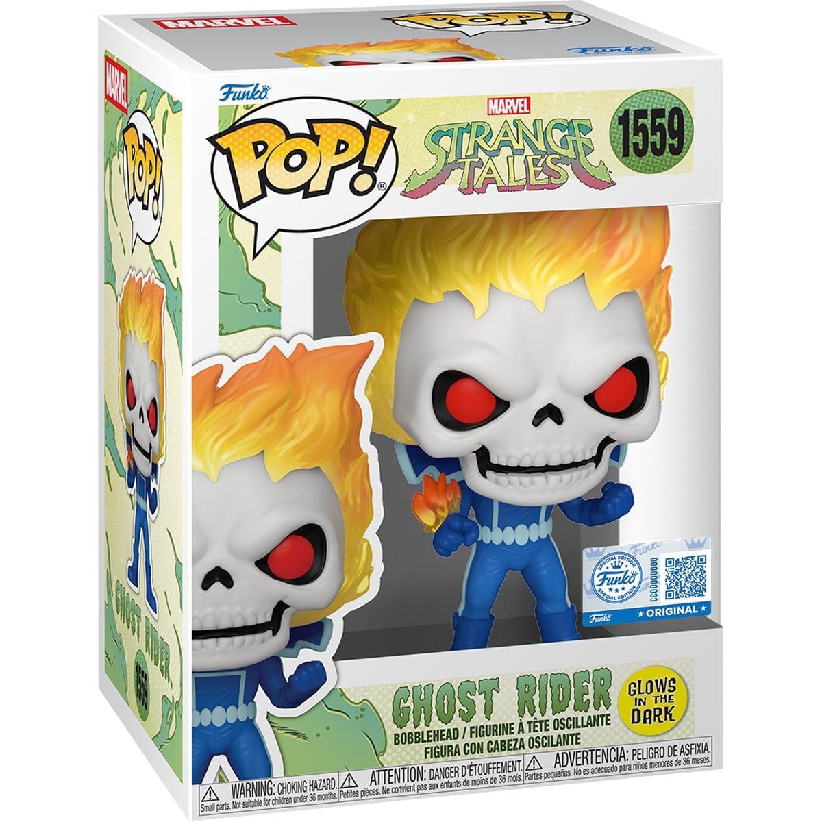 Funko POP! Marvel - Ghost Rider Deluxe Rides (Black Light