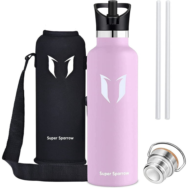 Super Sparrow 750ML To-Go Stainless Steel Water Bottle, Cherry Blossoms
