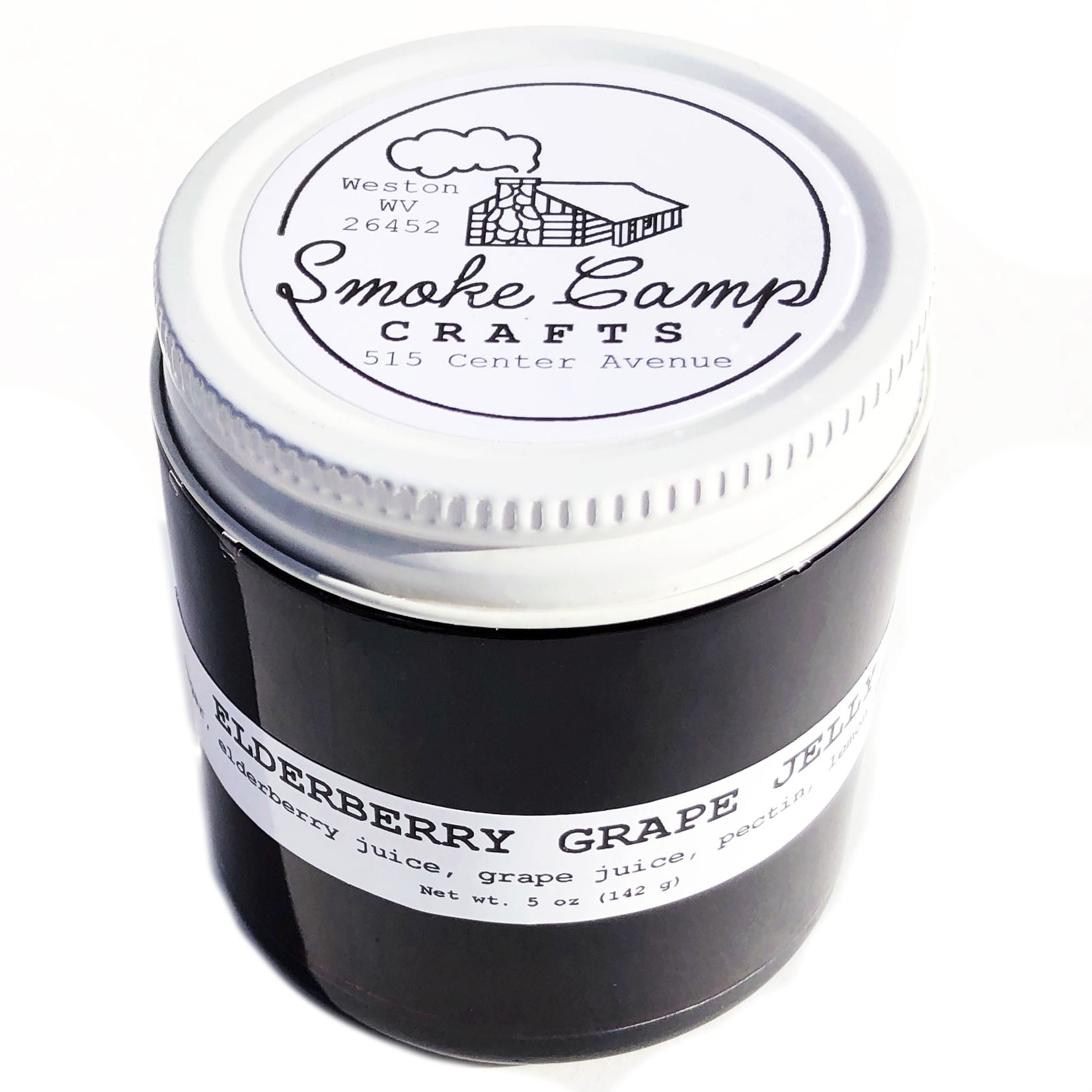 Elderberry Grape Jelly, 5 oz - Craft, Gourmet, Unusual Jams & Jellies Made in West Virginia, USA