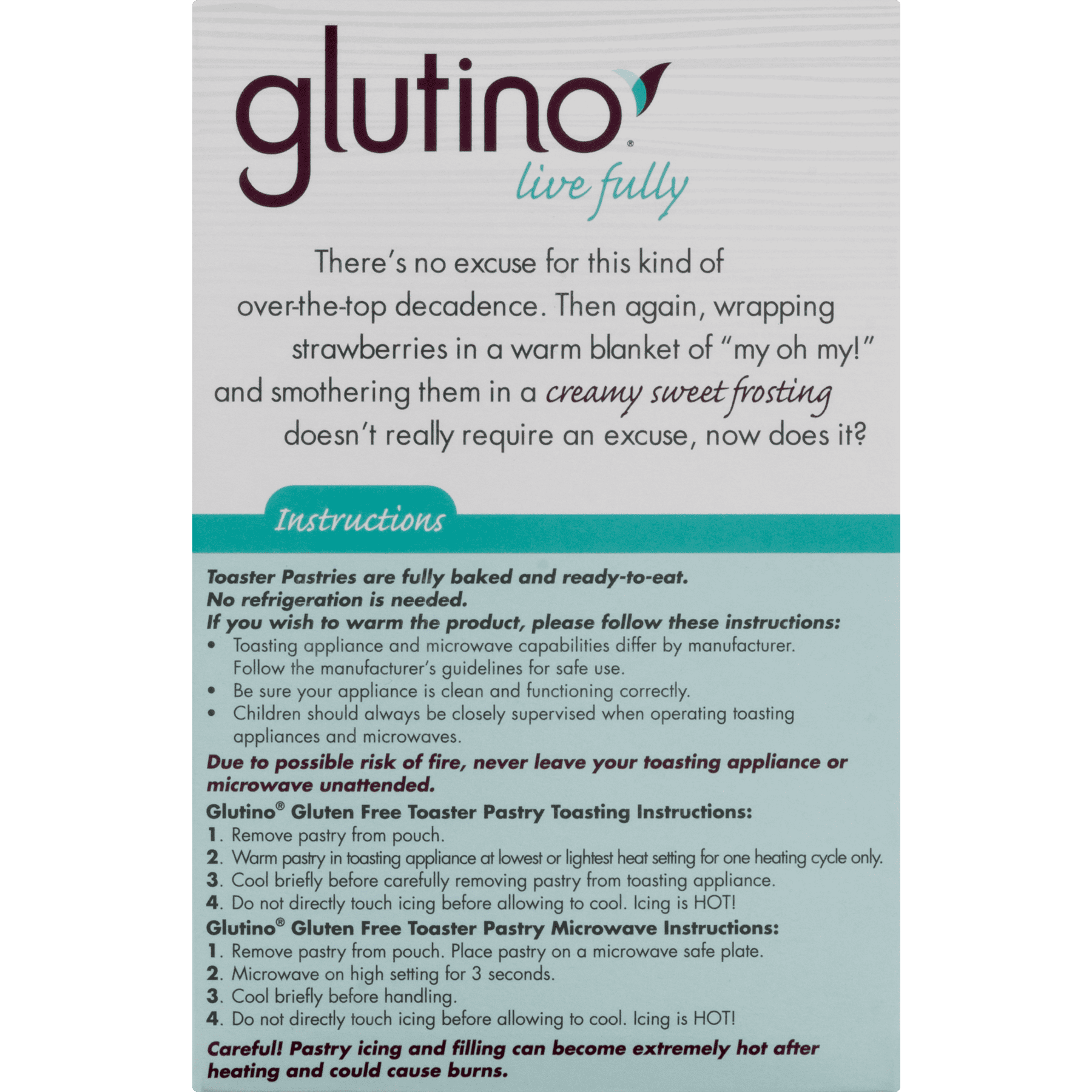 Glutino Gluten Free Strawberry Toaster Pastry, 5 ct / 1.83 oz - Kroger