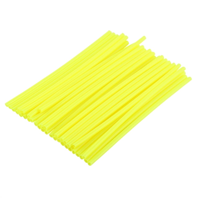 Protector de radios de rueda para motocicleta, Kit de envolturas protectoras para llanta de Motocross, color amarillo brillante, 36 Uds.