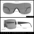 thumbnail image 5 of Rimless Shield Wrap Around Y2K Super Sleek Plastic Arm Sunglasses All Pink, 5 of 8