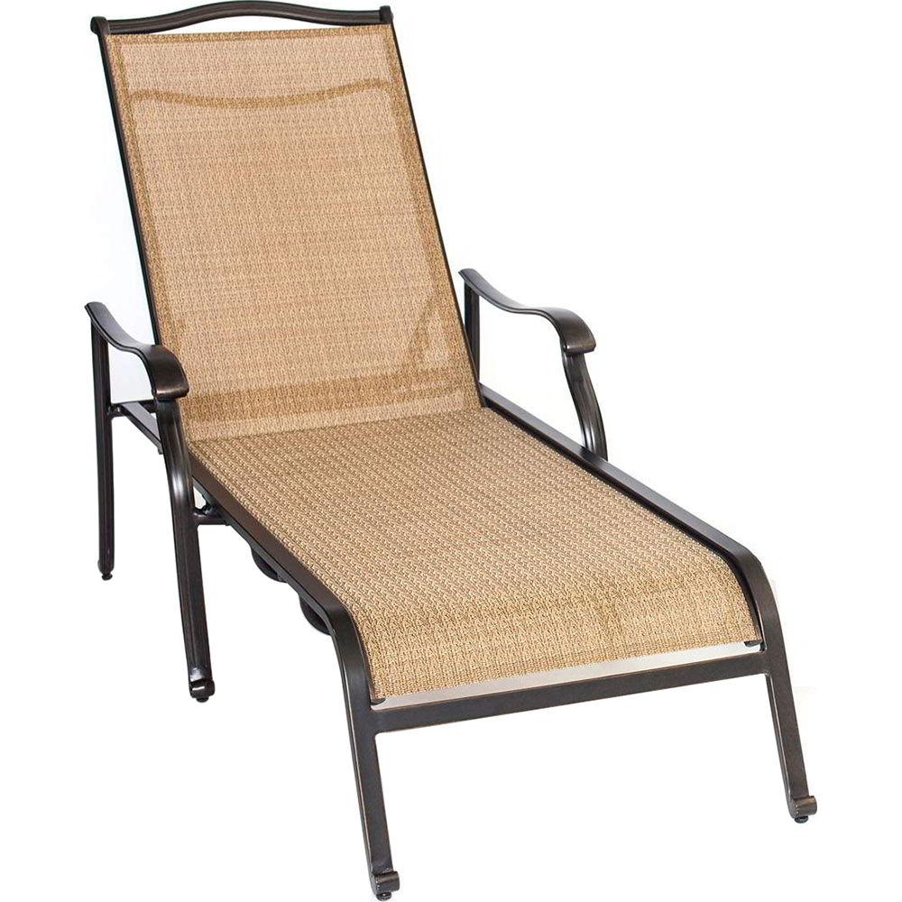 Hanover Outdoor Monaco Chaise Lounge Set with Fire Urn, Cedar/Bronze - image 2 of 10