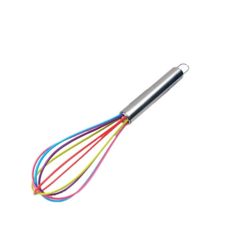 

Machinehome Stainless Steel Hand Shank 5 Wires Silicone Eggs Whisk Kitchen Mixer Egg Beater