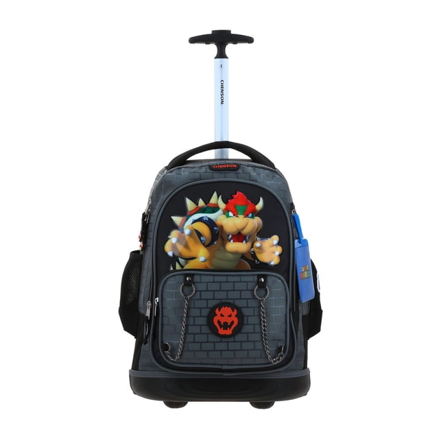 Mochila Escolar Grande Con Ruedas Y Luces Led Chenson Super Mario Bros Bowser CHEIN MB70983-2