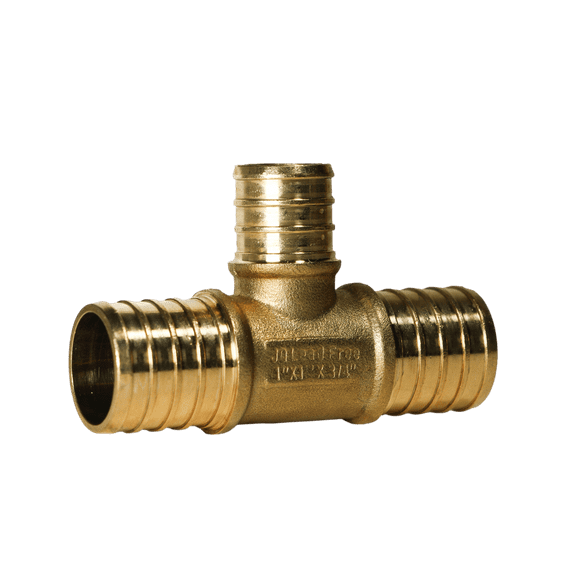 5 Pieces XFITTING 1" x 1" x 3/4" Pex Reducing Tee, Pex B Crimp Version 25-1-6=5X