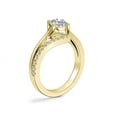 thumbnail image 3 of 0.70 Carat Excellent Oval Cut Natural Diamond Beautiful Solitaire with Accents Bridal Ring for Bride Solid 18K Yellow Gold Size 5, 3 of 8