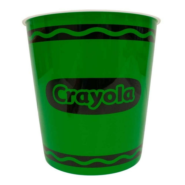 Bote para Basura Crayola de Plástico sin Tapa Diseño Crayola Verde 5.5 Litros