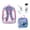 Light Blue, Pink & Clear, variant on Naruto 5-Piece Backpack & Lunchbox Set With Water Bottle
