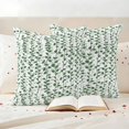 thumbnail image 3 of Eucalyptus Leaves Pillow Covers 2 Pack Spring Pastoral Vintage Green Leaf Pillowcase Waterproof Outdoor Throw Pillow Cover for Patio Garden Square Cushion 24”x24”, 3 of 9