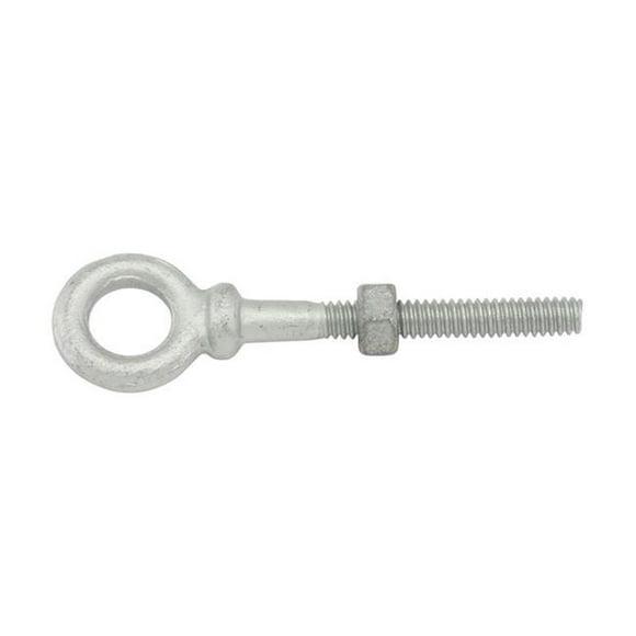 TC International 41074 0.38 x 6 in. Forged 1030 Carbon Steel Hot Dip Galvanized Shoulder Type Eye Bolts - Pack of 2