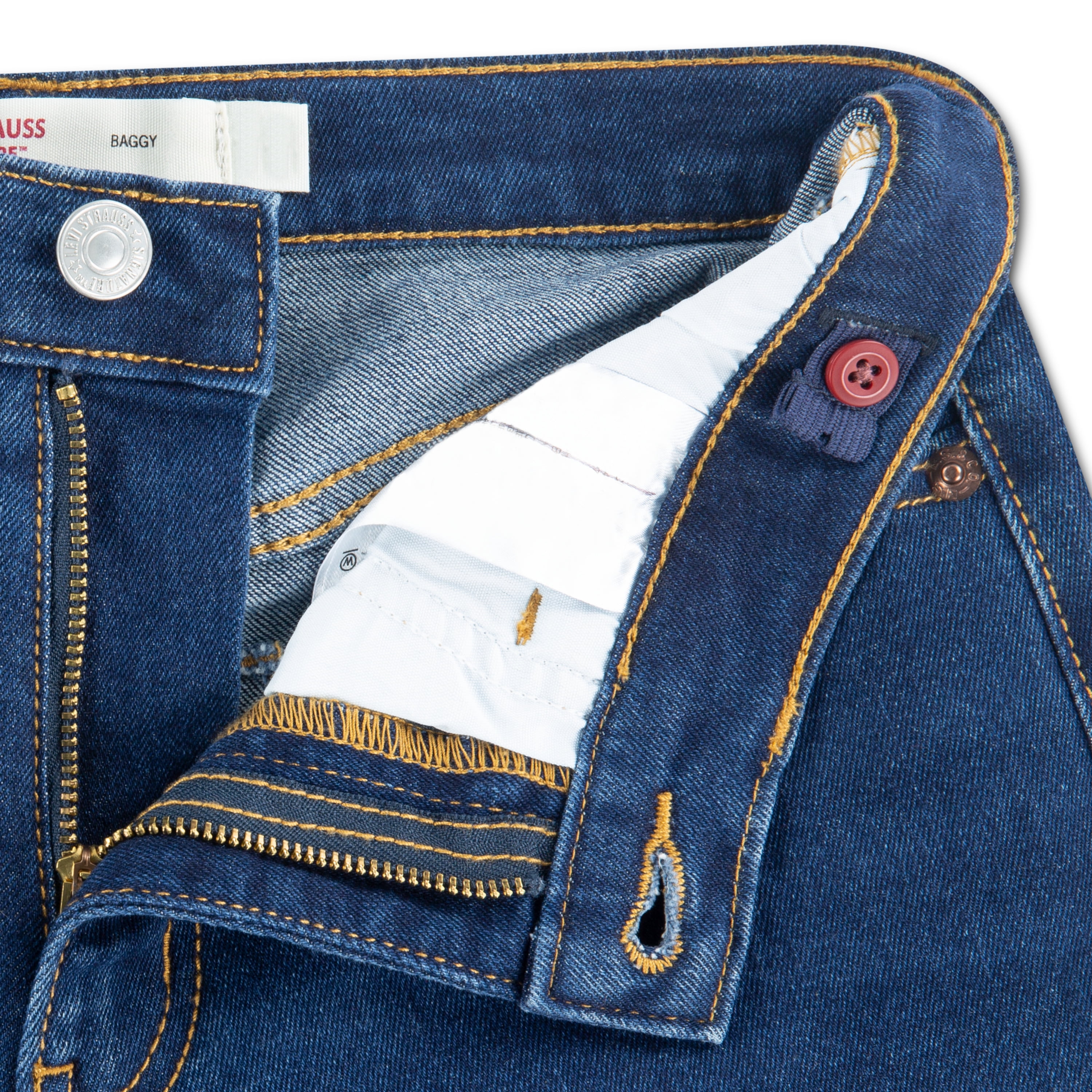 Levi Strauss Signature Girls Wide Leg Baggy Denim Jean, Size 5-18