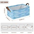 thumbnail image 3 of Wavy Stripe Pattern Open Home Storage Bins Foldable Metal Frame Shelf Baskets 16.9x11.4x7.7in Water-Resistant, 3 of 8