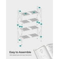 thumbnail image 4 of 4-Tier Metal Storage Rack, Shelving Unit with X Side Frames, Dense Mesh, 12.6 x 31.5 x 44.3 Inches, for Entryway, Kitchen, Living Room, Bathroom, Industrial Style, Ink Black, 4 of 8