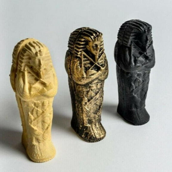 Set Of 3 Mummy Sarcophagus Coffins, Collectible Pharaohs with Certificate