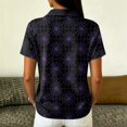 thumbnail image 4 of Bexdxz Vintage Halloween Polo Shirts Women Short Sleeve Lapel Collar Casual Autumn Party Tees Black L, 4 of 4