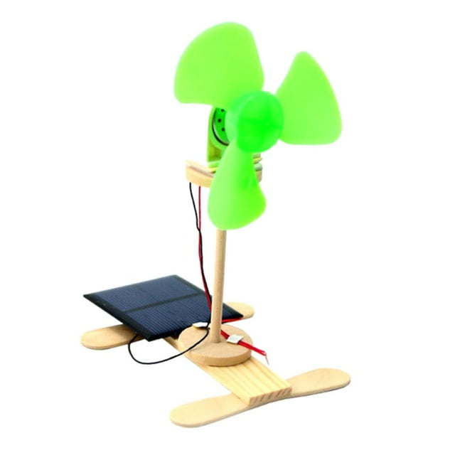 Asamblea DIY Ventiladores Eléctricos Accionados Solares Kit Físico Sciecen Experiment Toy
