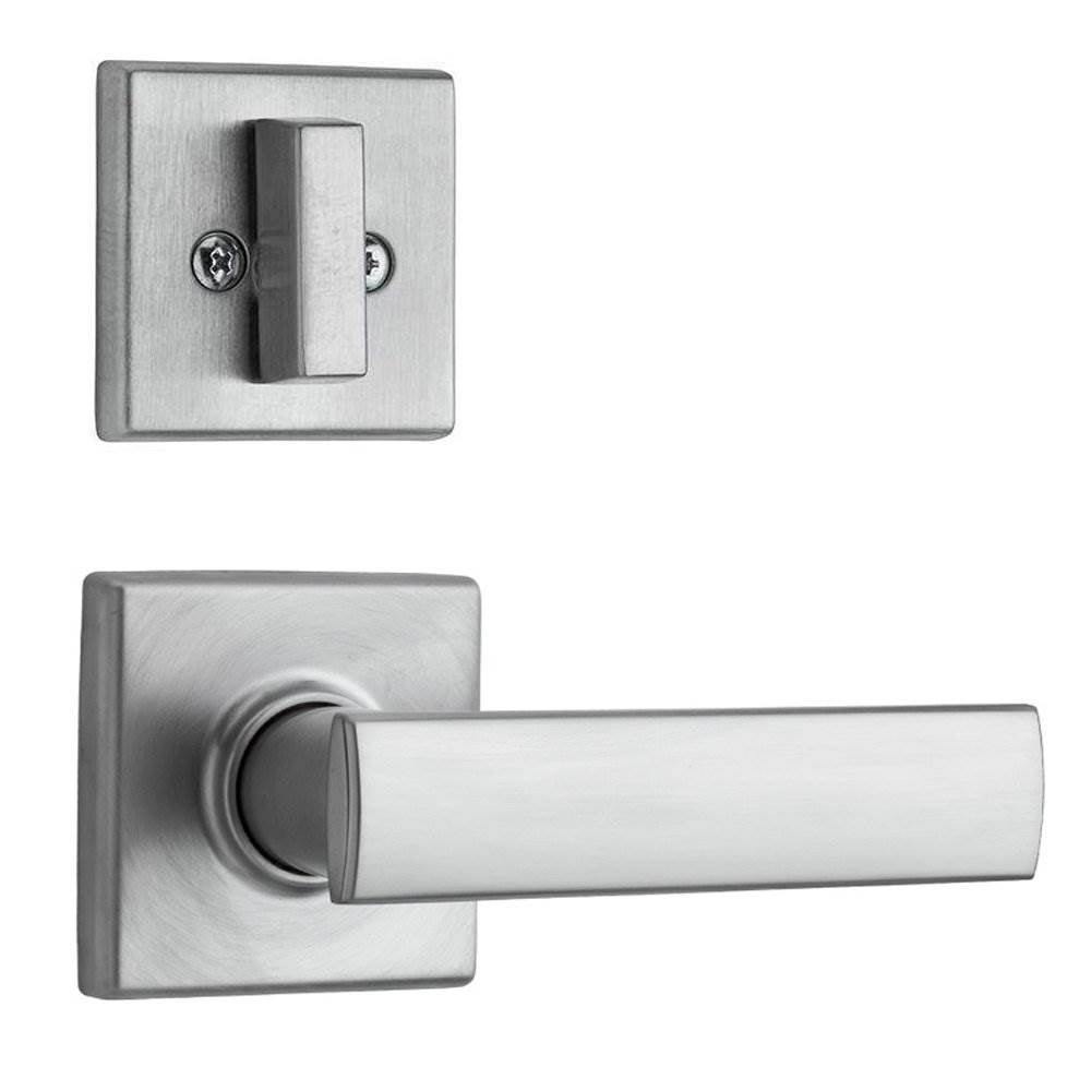 Kwikset Vedani Hall And Closet Locking Door Handle Lever Set Chrome 6 Pack
