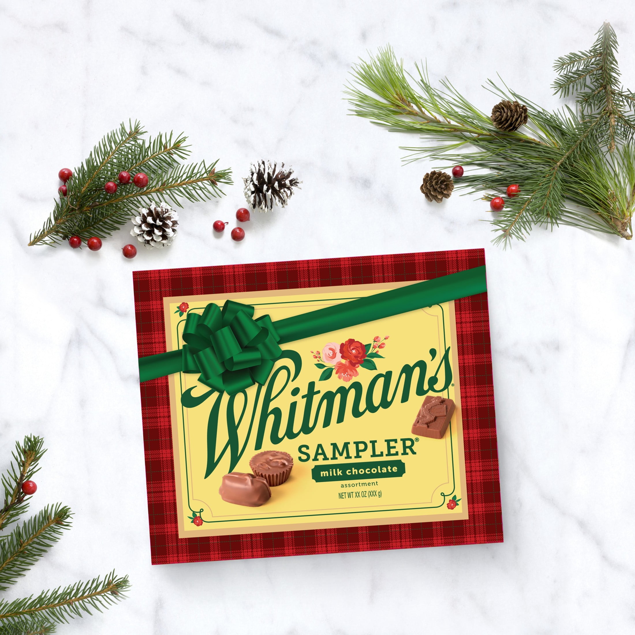 (2 pack) Whitman's Sampler Christmas Assorted Milk Chocolate Gift Box, 10 oz. (22 Pieces)